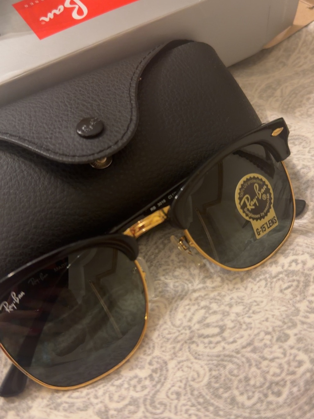 Ray-Ban Men’s Sunglasses — Black & Gold
